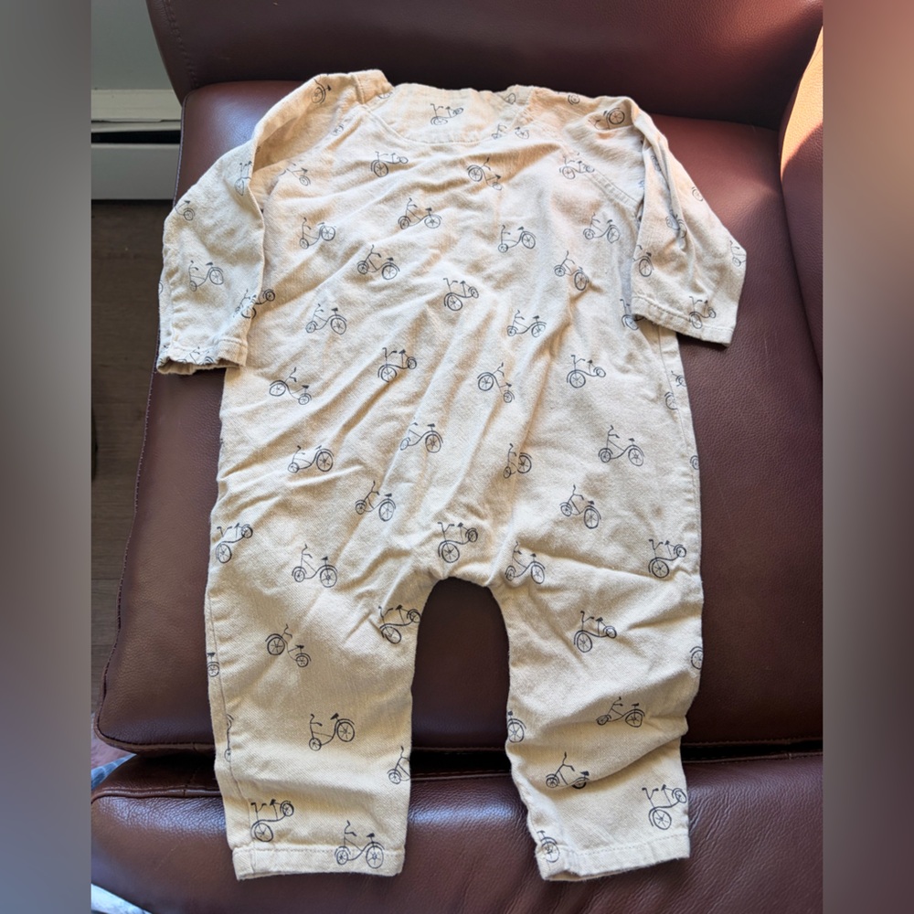 Rylee + Cru Hazel & Fawn Roman Romper Bicycle Print 12-18M - Picture 3 of 6
